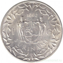 Монета. Суринам. 1 гульден 1962 год.