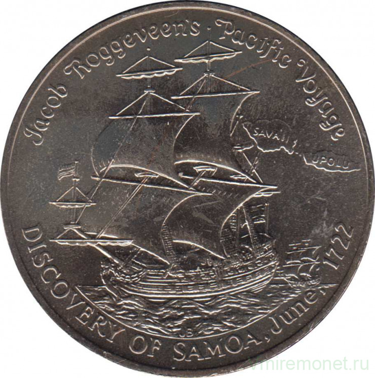 Монета. Самоа. 1 тала 1972 год. 250 лет открытия Самоа.