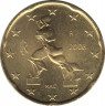 Монета. Италия. 20 центов 2006 год. ав.