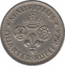 Монета. Маврикий. 1/4 рупии 1964 год. ав.