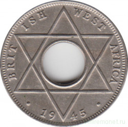 Монета. Британская Западная Африка. 1/10 пенни 1945 год.
