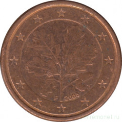 Монета. Германия. 1 цент 2005 год. (F).