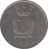 Монета. Мальта. 25 центов 2001 год. ав.