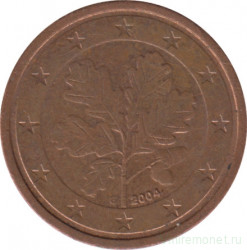 Монета. Германия. 2 цента 2004 год. (G).