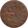 Монета. Чехословакия. 50 геллеров 1947 год. ав.