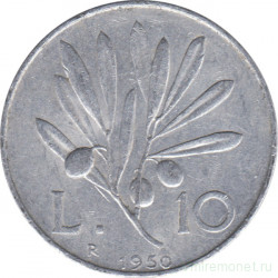 Монета. Италия. 10 лир 1950 год.