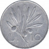  Монета. Италия. 10 лир 1950 год. ав.