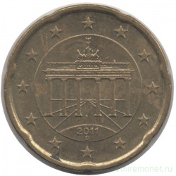 Монета. Германия. 20 центов 2011 год. (D).  