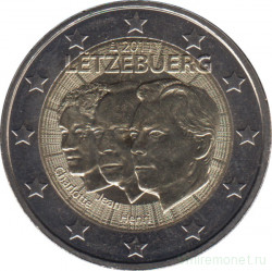 Монета. Люксембург. 2 евро 2011 год. 50 лет назначения Великого герцога Жана титулом lieutenant-representant.