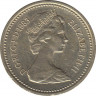 Монета. Великобритания. 1 фунт 1983 год. рев.