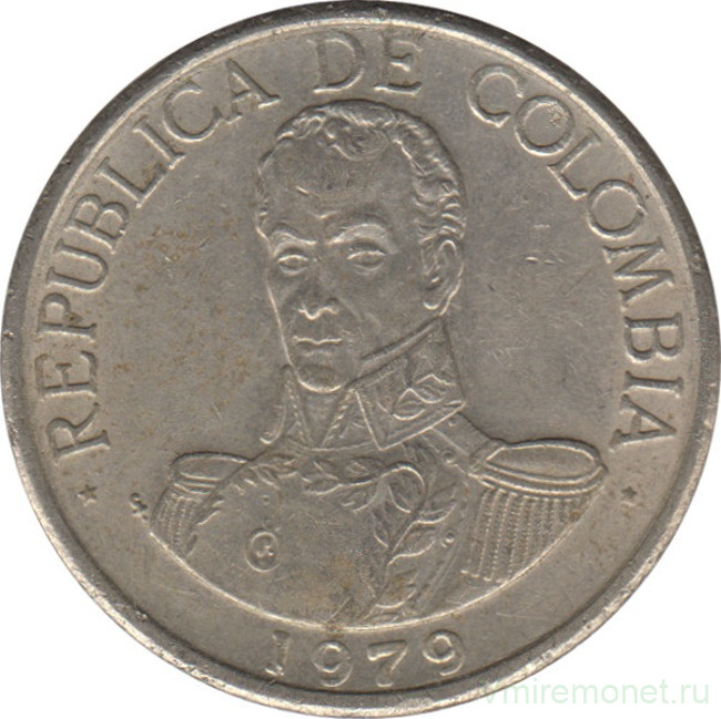 Монета. Колумбия. 1 песо 1979 год.