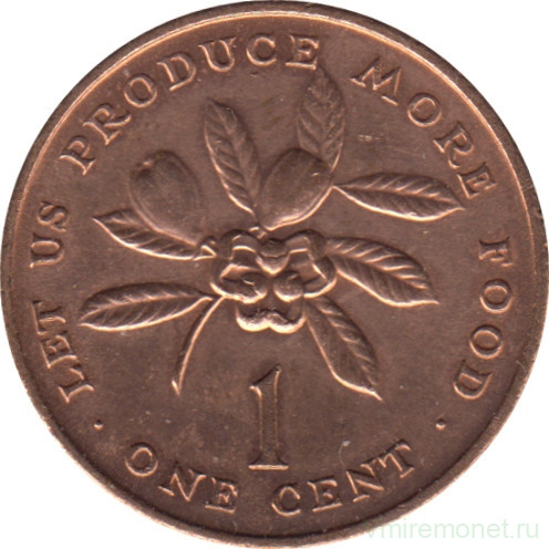 Монета. Ямайка. 1 цент 1973 год. ФАО.