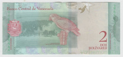 Банкнота. Венесуэла. 2 боливара 2018 год.