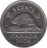 Монета. Канада. 5 центов 2006 год. (кленовый лист). ав.