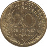  Монета. Франция. 20 сантимов 1984 год. ав.