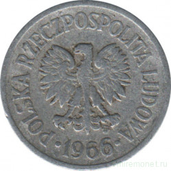 Монета. Польша. 10 грошей 1966 год.