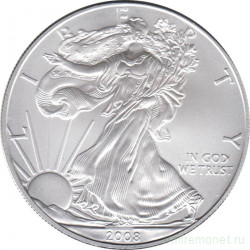 Монета. США. 1 доллар 2008 год. Шагающая свобода.
