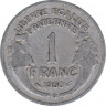  Монета. Франция. 1 франк 1950 год. Монетный двор - Бомон-ле-Роже. ав.