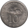 Монета. Малайзия. 10 сен 1989 год. ав.