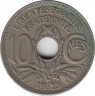 Монета. Франция. 10 сантимов 1925 год. ав.