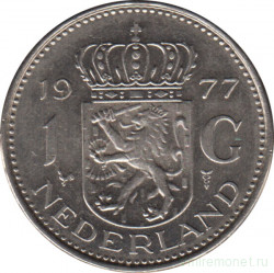 Монета. Нидерланды. 1 гульден 1977 год.