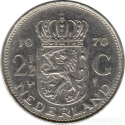 Монета. Нидерланды. 2,5 гульдена 1970 год.