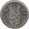 Монета. Нидерланды. 2,5 гульдена 1970 год.