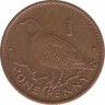 Монета. Гибралтар. 1 пенни 2001 год. рев.
