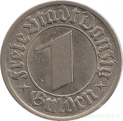 Монета. Польша. Данциг. 1 гульден 1932 год.