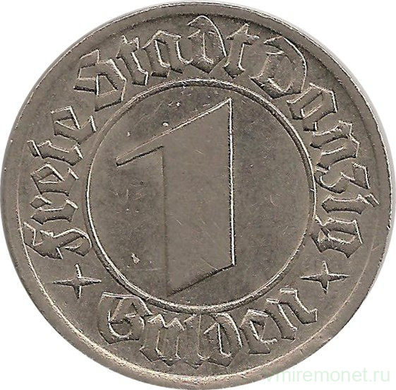 Монета. Польша. Данциг. 1 гульден 1932 год.
