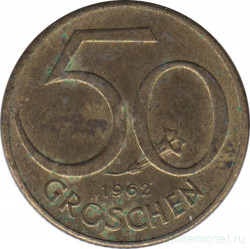 Монета. Австрия. 50 грошей 1962 год.