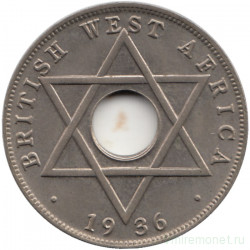 Монета. Британская Западная Африка. 1/2 пенни 1936 год. Эдвард VIII. H. 