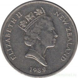 Монета. Новая Зеландия. 5 центов 1989 год.
