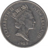 Монета. Новая Зеландия. 5 центов 1989 год. ав.