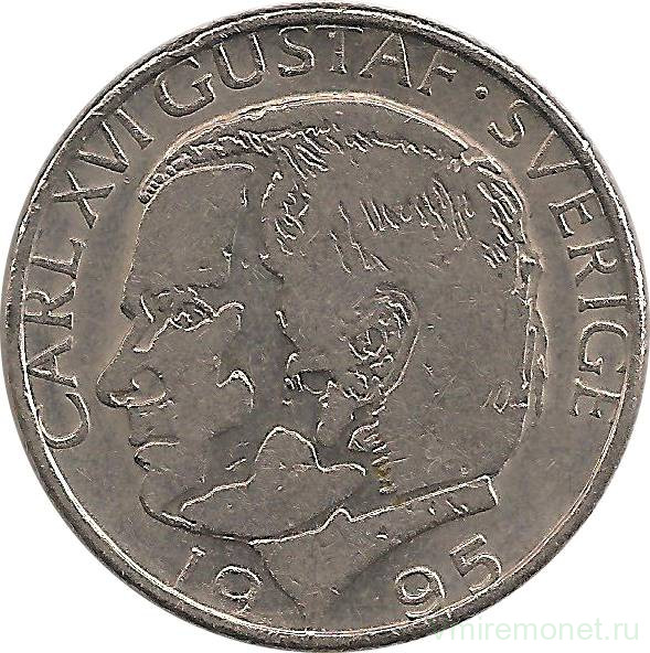 Монета. Швеция. 1 крона 1995 год.
