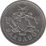 Монета. Барбадос. 10 центов 2003 год. ав.