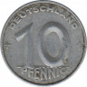 Монета. ГДР. 10 пфеннигов 1952 год (Е). рев.