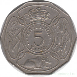 Монета. Танзания. 5 шиллингов 1980 год.