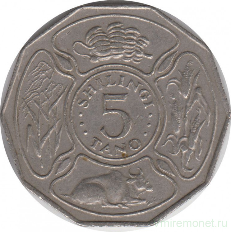 Монета. Танзания. 5 шиллингов 1980 год.