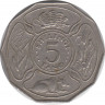 Монета. Танзания. 5 шиллингов 1980 год. ав.