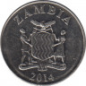Монета. Замбия. 5 нгве 2014 год. ав.