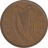 Монета. Ирландия. 1 пенни 1962 год. ав.