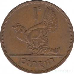 Монета. Ирландия. 1 пенни 1962 год.