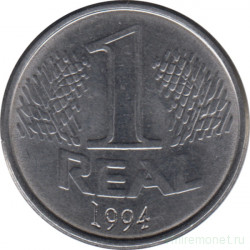Монета. Бразилия. 1 реал 1994 год.