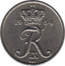 Монета. Дания. 10 эре 1964 год. ав.