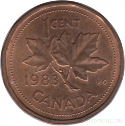 Монета. Канада. 1 цент 1983 год.