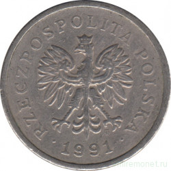Монета. Польша. 1 злотый 1991 год.