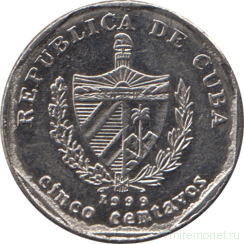 Монета. Куба. 5 сентаво 1999 год (конвертируемый песо).