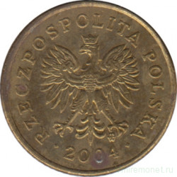 Монета. Польша. 1 грош 2004 год.