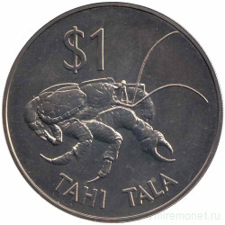 Монета. Токелау. 1 доллар 1980 год.  